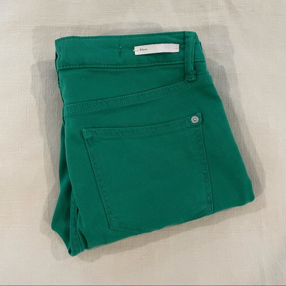 Pilcro Mid-Rise Skinny Ankle Jean, Kelly Green, 27 - Picture 7 of 12